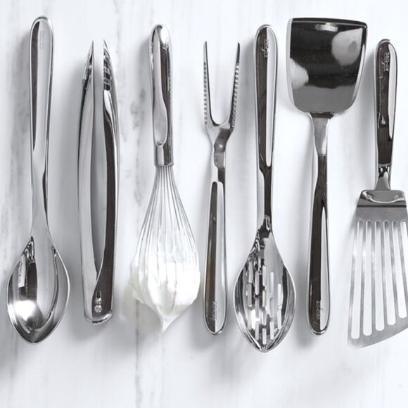 All-Clad Polished Stainless Steel Solid Spoon - Picture 3 of 8